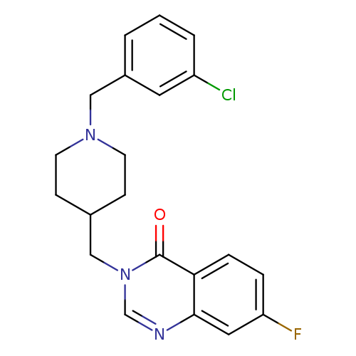 3-({1-[(3-chlorophenyl)methyl]piperidin-4-yl}methyl)-7-fluoro-3,4-dihydroquinazolin-4-one