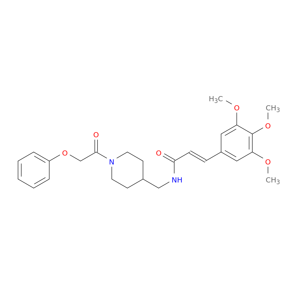 (2E)-N-{[1-(2-phenoxyacetyl)piperidin-4-yl]methyl}-3-(3,4,5-trimethoxyphenyl)prop-2-enamide