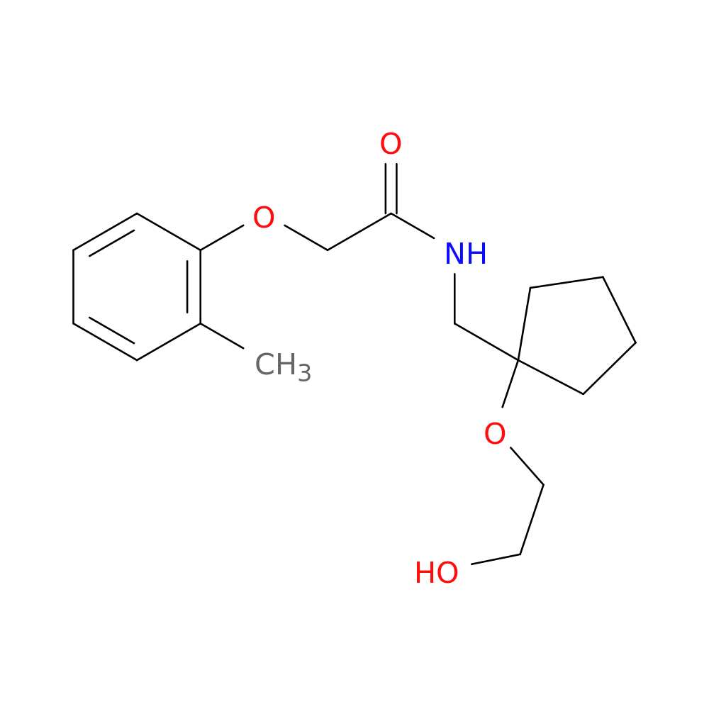 N-{[1-(2-hydroxyethoxy)cyclopentyl]methyl}-2-(2-methylphenoxy)acetamide