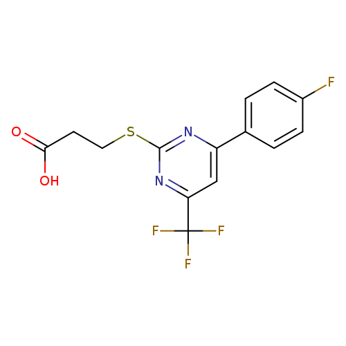 3-([4-(4-Fluorophenyl)-6-(trifluoromethyl)pyrimidin-2-yl]thio)propanoic acid