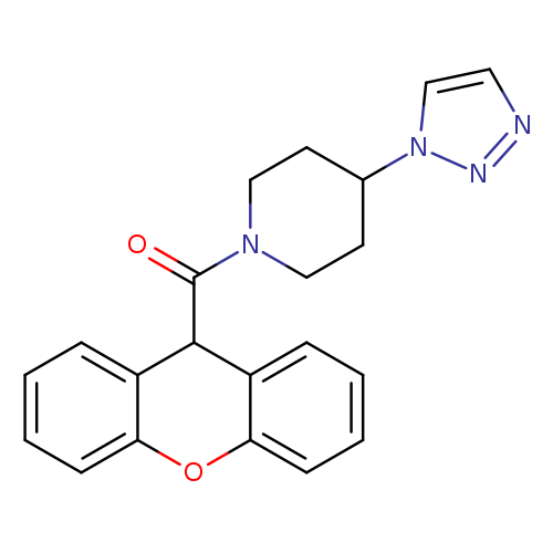 4-(1H-1,2,3-triazol-1-yl)-1-(9H-xanthene-9-carbonyl)piperidine