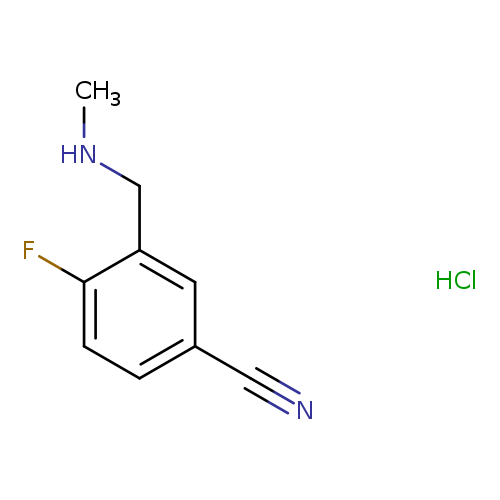 4-fluoro-3-[(methylamino)methyl]benzonitrile hydrochloride