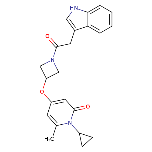 1-cyclopropyl-4-({1-[2-(1H-indol-3-yl)acetyl]azetidin-3-yl}oxy)-6-methyl-1,2-dihydropyridin-2-one