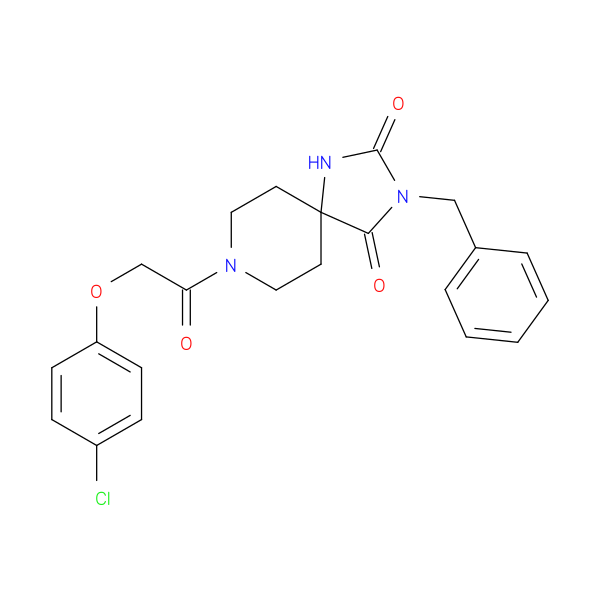 3-benzyl-8-[2-(4-chlorophenoxy)acetyl]-1,3,8-triazaspiro[4.5]decane-2,4-dione