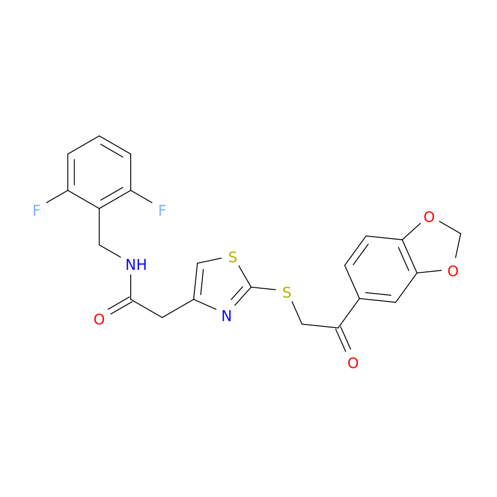 2-(2-{[2-(2H-1,3-benzodioxol-5-yl)-2-oxoethyl]sulfanyl}-1,3-thiazol-4-yl)-N-[(2,6-difluorophenyl)methyl]acetamide