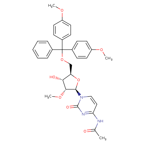 N-(1-((2R,3R,4R,5R)-5-((Bis(4-methoxyphenyl)(phenyl)methoxy)methyl)-4-hydroxy-3-methoxytetrahydrofuran-2-yl)-2-oxo-1,2-dihydropyrimidin-4-yl)acetamide