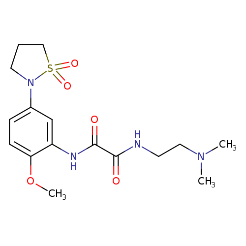 N-[2-(dimethylamino)ethyl]-N'-[5-(1,1-dioxo-1lambda6,2-thiazolidin-2-yl)-2-methoxyphenyl]ethanediamide