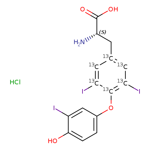 3,3’,5-Triiodothyronine-(tyrosine phenyl-13C6) Hydrochloride