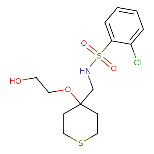 2-chloro-N-{[4-(2-hydroxyethoxy)thian-4-yl]methyl}benzene-1-sulfonamide