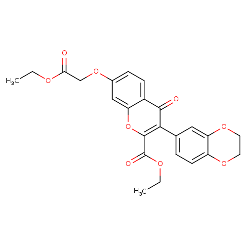 ethyl 3-(2,3-dihydro-1,4-benzodioxin-6-yl)-7-(2-ethoxy-2-oxoethoxy)-4-oxo-4H-chromene-2-carboxylate