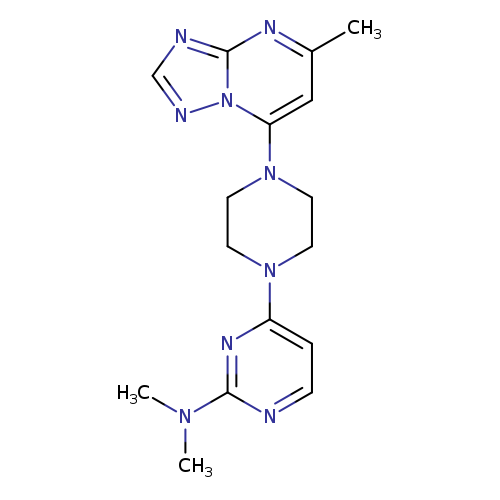 N,N-dimethyl-4-(4-{5-methyl-[1,2,4]triazolo[1,5-a]pyrimidin-7-yl}piperazin-1-yl)pyrimidin-2-amine