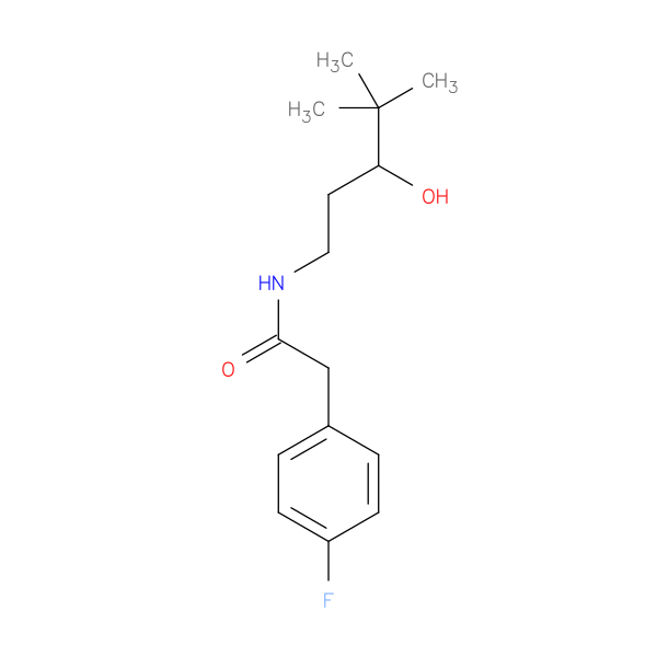 2-(4-fluorophenyl)-N-(3-hydroxy-4,4-dimethylpentyl)acetamide