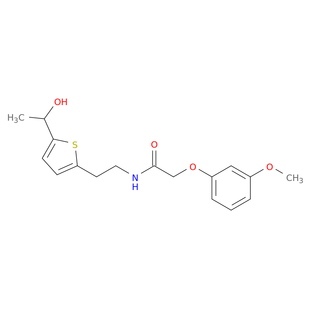 N-{2-[5-(1-hydroxyethyl)thiophen-2-yl]ethyl}-2-(3-methoxyphenoxy)acetamide