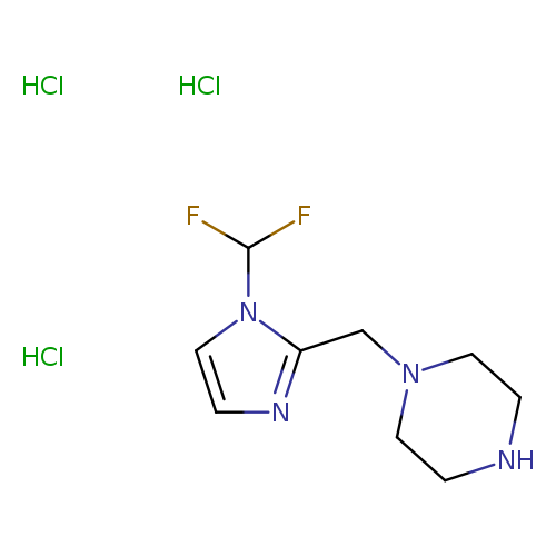 1-{[1-(difluoromethyl)-1H-imidazol-2-yl]methyl}piperazine trihydrochloride