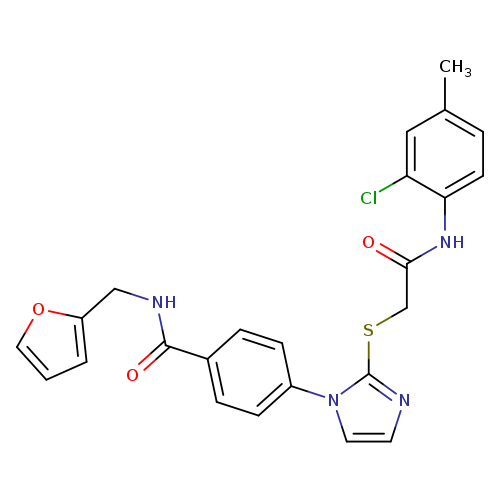 4-[2-({[(2-chloro-4-methylphenyl)carbamoyl]methyl}sulfanyl)-1H-imidazol-1-yl]-N-[(furan-2-yl)methyl]benzamide