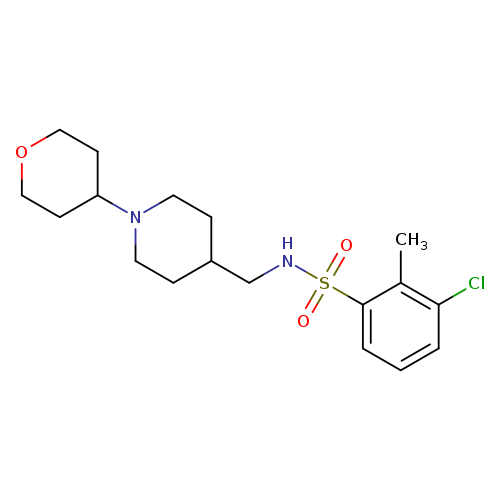 3-chloro-2-methyl-N-{[1-(oxan-4-yl)piperidin-4-yl]methyl}benzene-1-sulfonamide