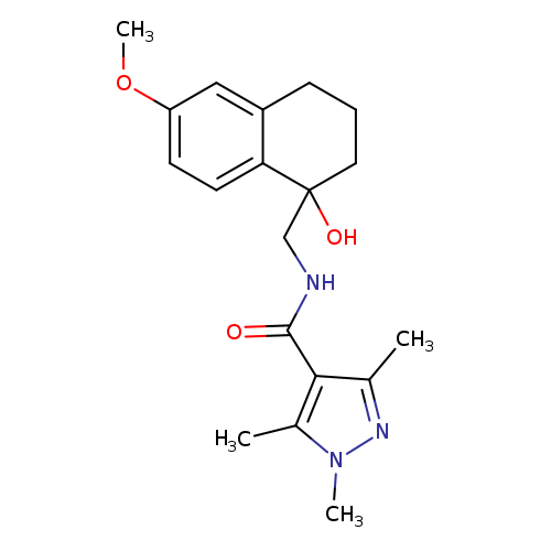 N-[(1-hydroxy-6-methoxy-1,2,3,4-tetrahydronaphthalen-1-yl)methyl]-1,3,5-trimethyl-1H-pyrazole-4-carboxamide
