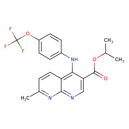 propan-2-yl 7-methyl-4-{[4-(trifluoromethoxy)phenyl]amino}-1,8-naphthyridine-3-carboxylate