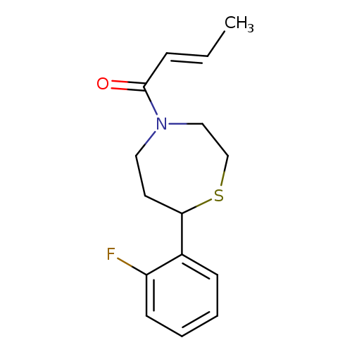 (2E)-1-[7-(2-fluorophenyl)-1,4-thiazepan-4-yl]but-2-en-1-one