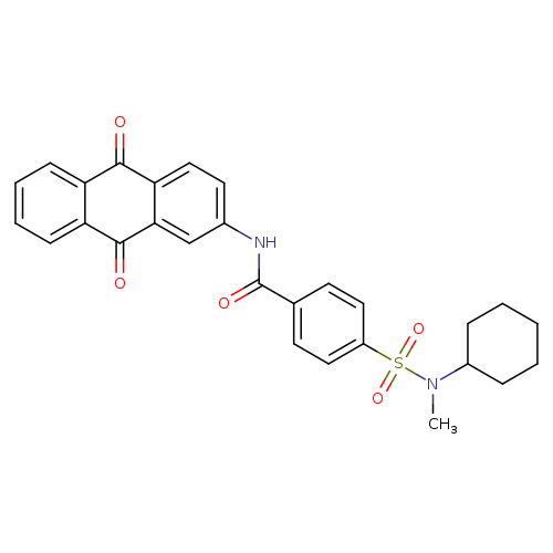 4-[cyclohexyl(methyl)sulfamoyl]-N-(9,10-dioxo-9,10-dihydroanthracen-2-yl)benzamide