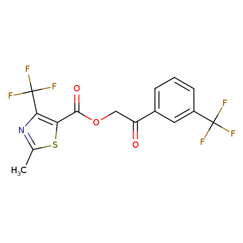 2-oxo-2-[3-(trifluoromethyl)phenyl]ethyl 2-methyl-4-(trifluoromethyl)-1,3-thiazole-5-carboxylate