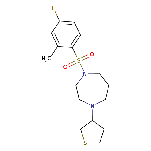 1-(4-fluoro-2-methylbenzenesulfonyl)-4-(thiolan-3-yl)-1,4-diazepane