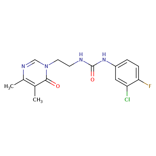 1-(3-chloro-4-fluorophenyl)-3-[2-(4,5-dimethyl-6-oxo-1,6-dihydropyrimidin-1-yl)ethyl]urea