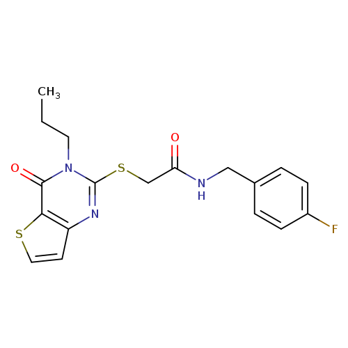 N-[(4-fluorophenyl)methyl]-2-({4-oxo-3-propyl-3H,4H-thieno[3,2-d]pyrimidin-2-yl}sulfanyl)acetamide