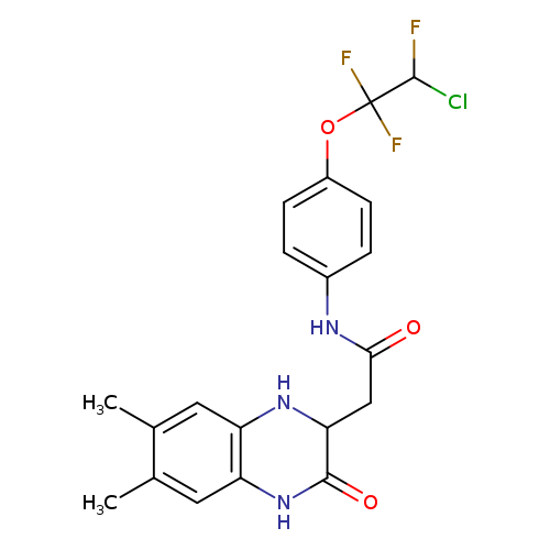 N-[4-(2-chloro-1,1,2-trifluoroethoxy)phenyl]-2-(6,7-dimethyl-3-oxo-1,2,3,4-tetrahydroquinoxalin-2-yl)acetamide