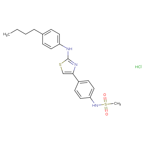 N-(4-{2-[(4-butylphenyl)amino]-1,3-thiazol-4-yl}phenyl)methanesulfonamide hydrochloride