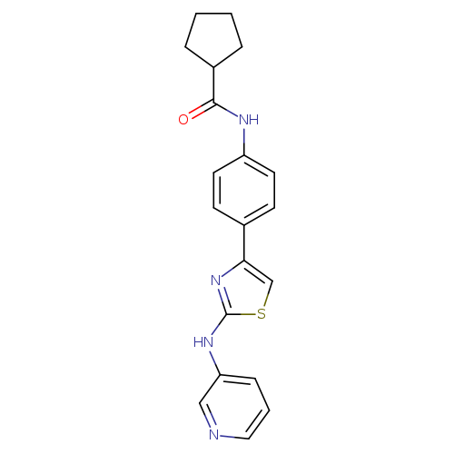 N-(4-{2-[(pyridin-3-yl)amino]-1,3-thiazol-4-yl}phenyl)cyclopentanecarboxamide
