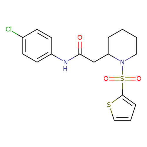 N-(4-chlorophenyl)-2-[1-(thiophene-2-sulfonyl)piperidin-2-yl]acetamide