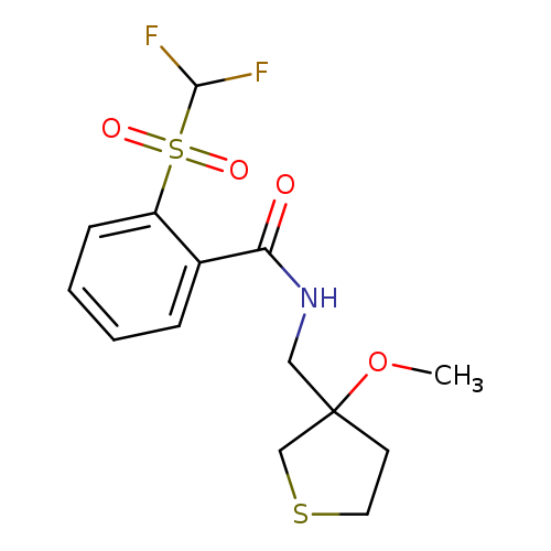 2-difluoromethanesulfonyl-N-[(3-methoxythiolan-3-yl)methyl]benzamide