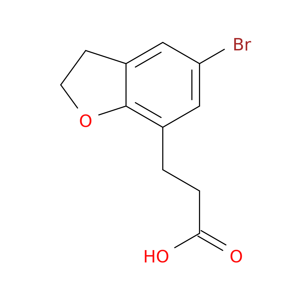 3-(5-bromo-2,3-dihydro-1-benzofuran-7-yl)propanoic acid