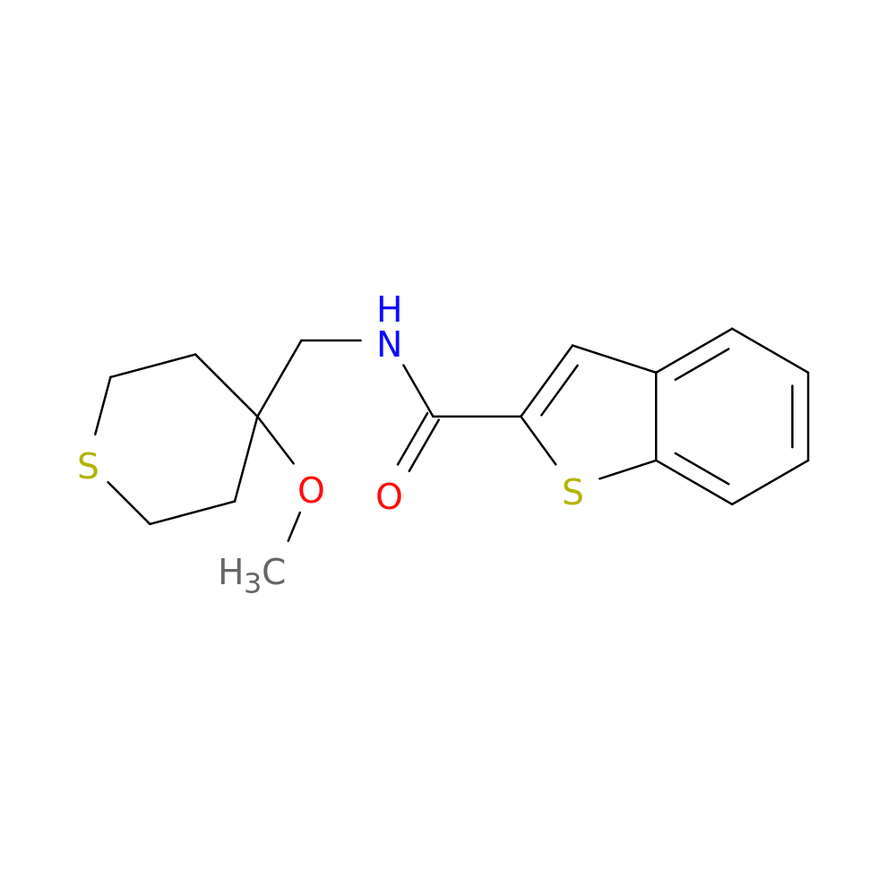 N-[(4-methoxythian-4-yl)methyl]-1-benzothiophene-2-carboxamide