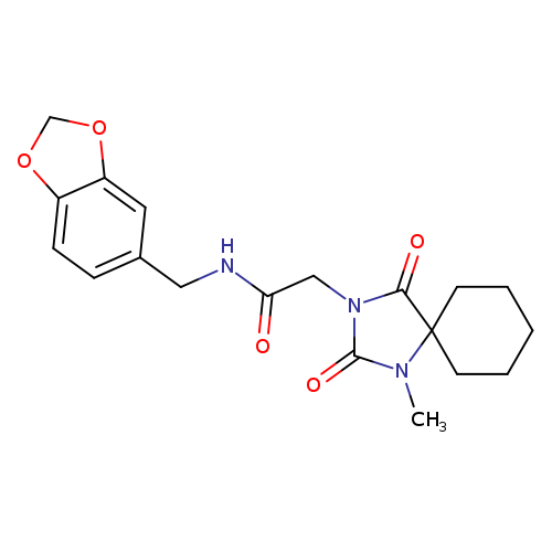 N-[(2H-1,3-benzodioxol-5-yl)methyl]-2-{1-methyl-2,4-dioxo-1,3-diazaspiro[4.5]decan-3-yl}acetamide