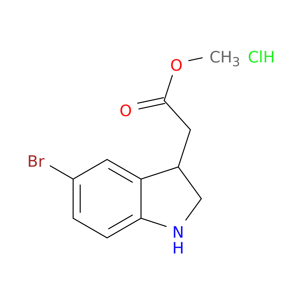 methyl 2-(5-bromo-2,3-dihydro-1H-indol-3-yl)acetate hydrochloride
