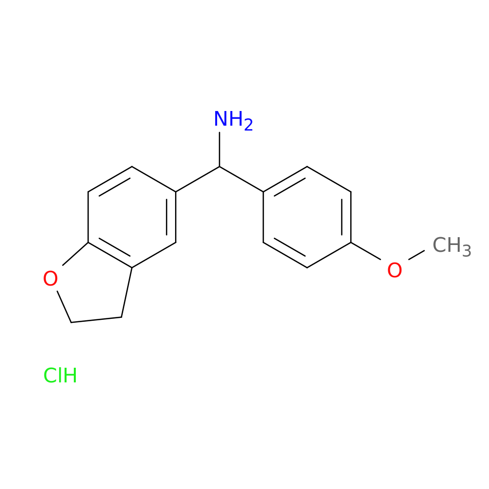 (2,3-dihydro-1-benzofuran-5-yl)(4-methoxyphenyl)methanamine hydrochloride