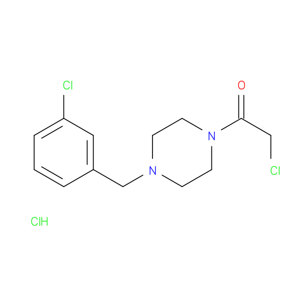 2-chloro-1-{4-[(3-chlorophenyl)methyl]piperazin-1-yl}ethan-1-one hydrochloride
