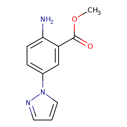 2-Amino-5-pyrazol-1-yl-benzoic acid methyl ester