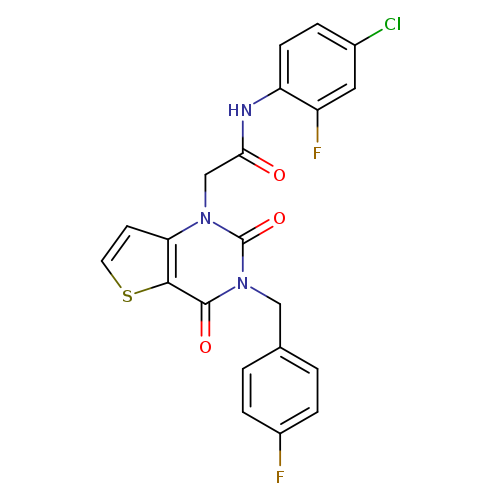 N-(4-chloro-2-fluorophenyl)-2-{3-[(4-fluorophenyl)methyl]-2,4-dioxo-1H,2H,3H,4H-thieno[3,2-d]pyrimidin-1-yl}acetamide