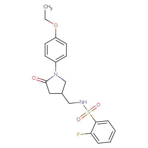 N-{[1-(4-ethoxyphenyl)-5-oxopyrrolidin-3-yl]methyl}-2-fluorobenzene-1-sulfonamide