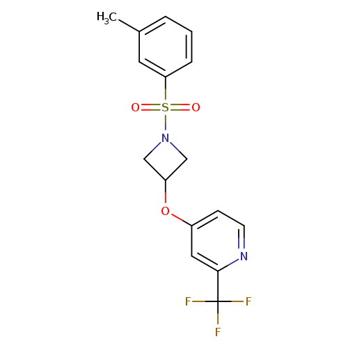 4-{[1-(3-methylbenzenesulfonyl)azetidin-3-yl]oxy}-2-(trifluoromethyl)pyridine