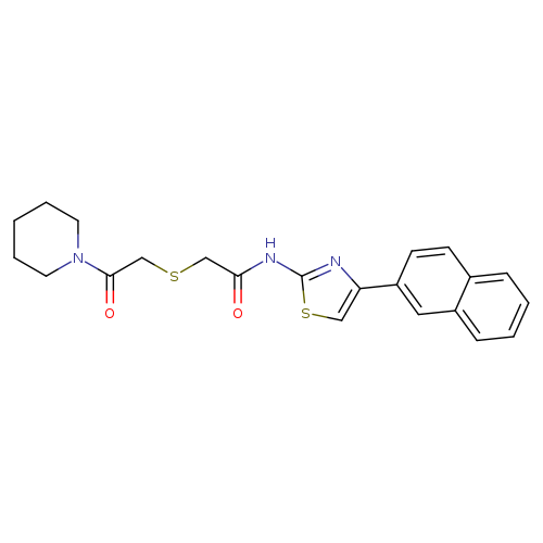 N-[4-(naphthalen-2-yl)-1,3-thiazol-2-yl]-2-{[2-oxo-2-(piperidin-1-yl)ethyl]sulfanyl}acetamide