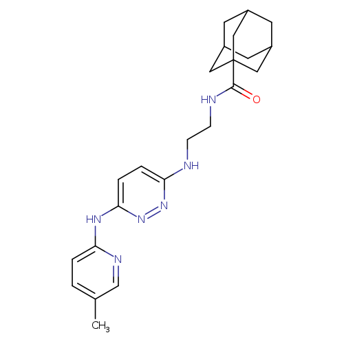 N-[2-({6-[(5-methylpyridin-2-yl)amino]pyridazin-3-yl}amino)ethyl]adamantane-1-carboxamide