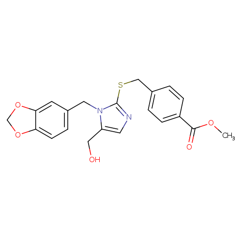 methyl 4-[({1-[(2H-1,3-benzodioxol-5-yl)methyl]-5-(hydroxymethyl)-1H-imidazol-2-yl}sulfanyl)methyl]benzoate