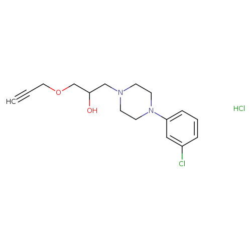 1-[4-(3-chlorophenyl)piperazin-1-yl]-3-(prop-2-yn-1-yloxy)propan-2-ol hydrochloride