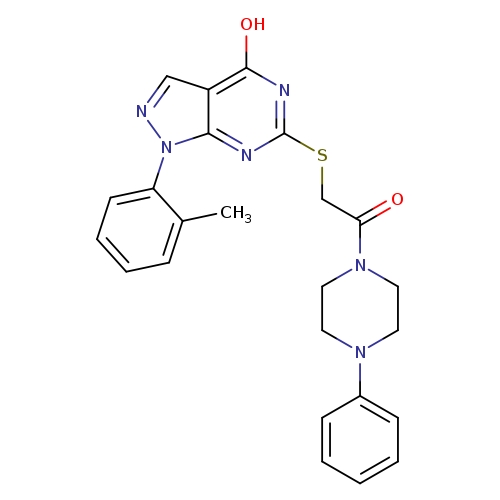 2-{[4-hydroxy-1-(2-methylphenyl)-1H-pyrazolo[3,4-d]pyrimidin-6-yl]sulfanyl}-1-(4-phenylpiperazin-1-yl)ethan-1-one