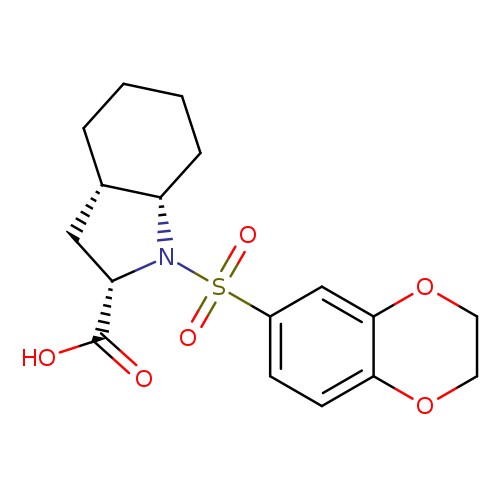 (2S,3aS,7aS)-1-(2,3-dihydro-1,4-benzodioxine-6-sulfonyl)-octahydro-1H-indole-2-carboxylic acid