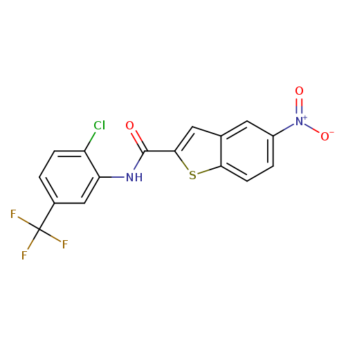 N-[2-chloro-5-(trifluoromethyl)phenyl]-5-nitro-1-benzothiophene-2-carboxamide